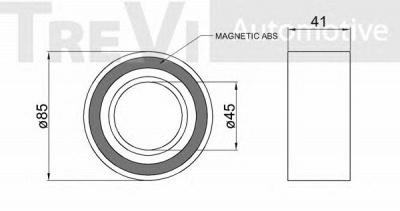 TREVI AUTOMOTIVE wb1016 -  Комплект подшипника ступицы колеса